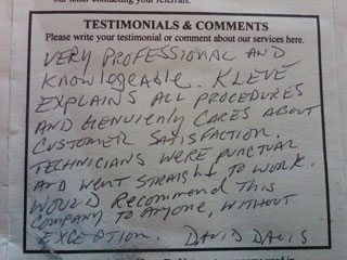 Testimonial from another satisfied customer